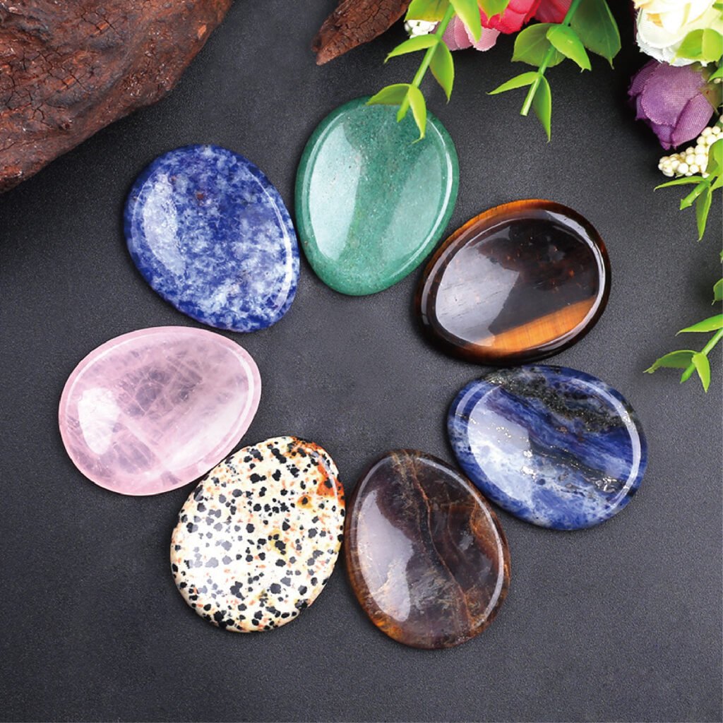 Water Drop Shape Thumb Worry Stones
